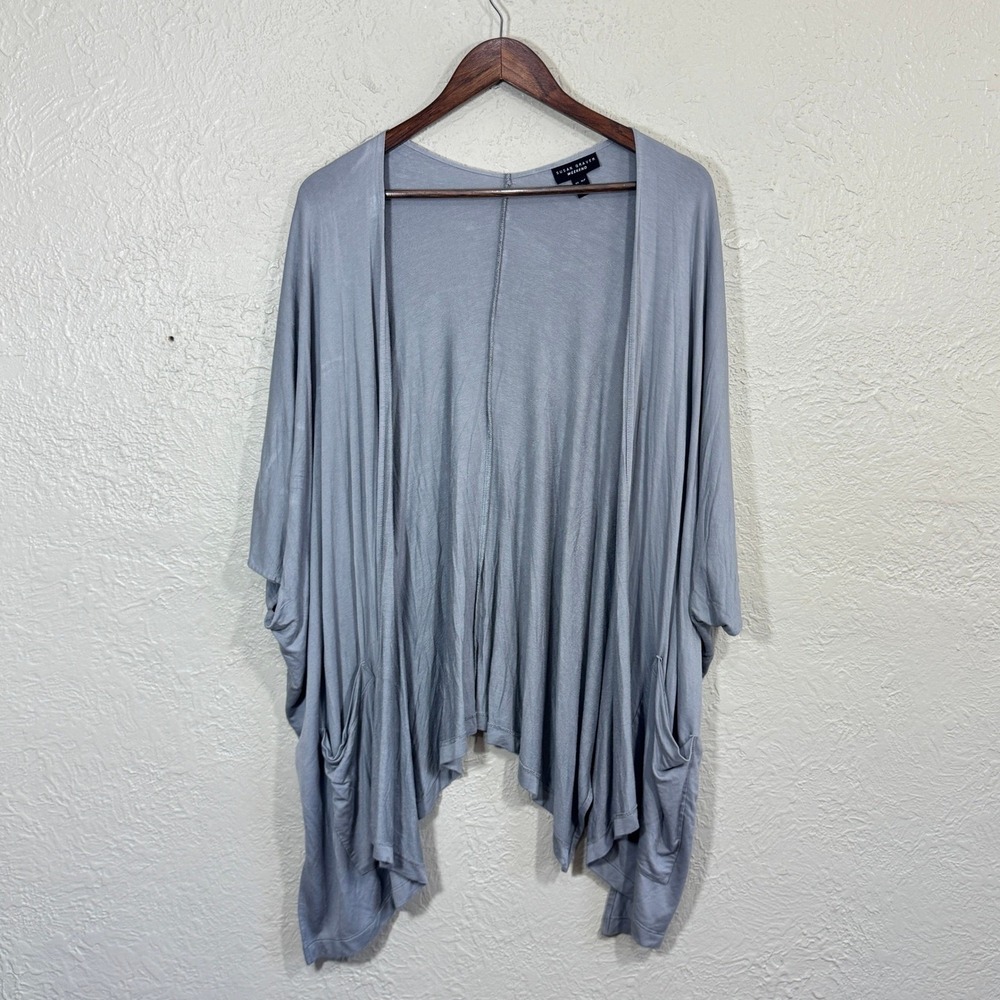 Susan Graver Weekend Shawl Cardigan Tunic XLP Open Asymmetric Jersey Knit Travel